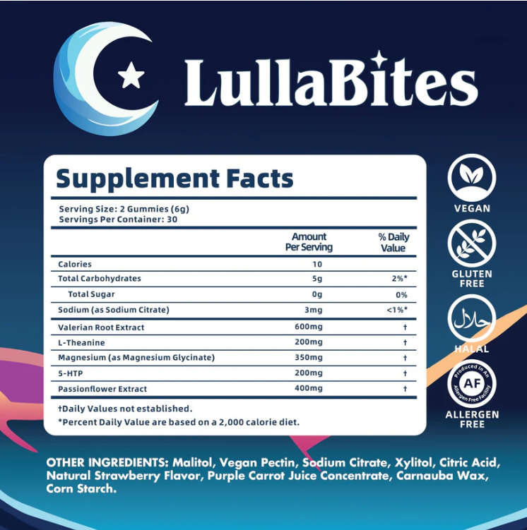 LullaBites Natural Sleep Gummies
